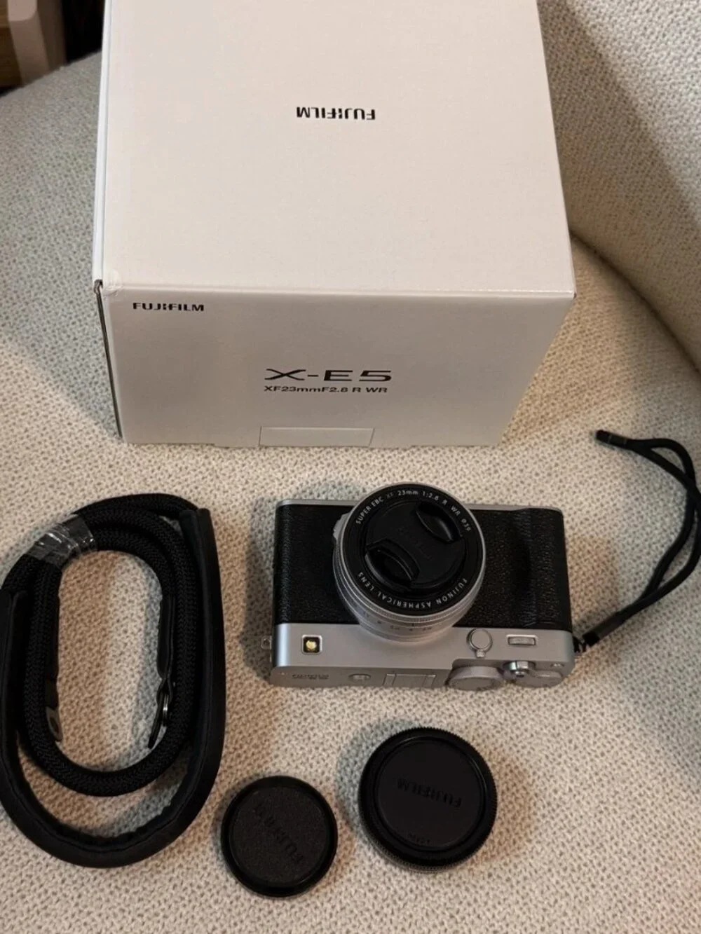 Fujifilm X-E5 Mirrorless Camera XF23mm f/2.8 R WR Lens Silver X Series